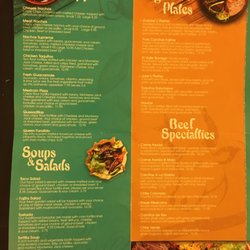 El Valle Family Mexican Restaurant - Menu: Appetizers, Soups & Salads, Signature Plates, Beef Specialties