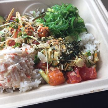 Turtle Boat - Medium with tuna and salmon, house sauce, white rice and all the toppings!! Plus crab salad and seaweed salad. Seriously so good!! - Seafood Near Me - Denver, Colorado Turtle Boat - Medium with tuna and salmon, house sauce, white rice and all the toppings!! Plus crab salad and seaweed salad. Seriously so good!! - Seafood Near Me - Denver, Colorado