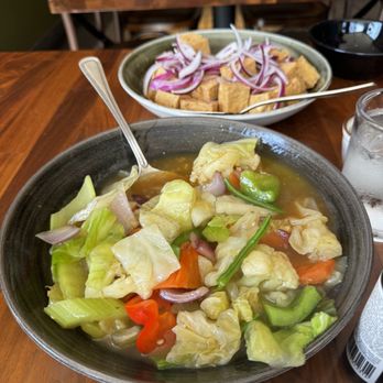 Avenida Restaurant - Chop Suey (Vegetarian) and Tokwa't Tokwa (Crispy Tofu Vegetarian) - Filipino Near Me - San Mateo, California