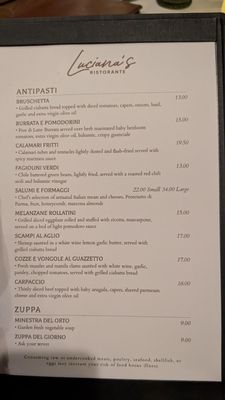 Menu photo 7 Luciana's Ristorante Dana Point, CA Menu photo 7 Luciana's Ristorante Dana Point, CA