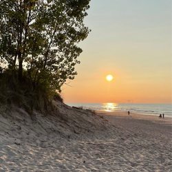 Indiana Dunes Visitor Center - View near visitor center of sunset
