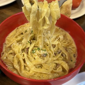 Dough It Up - Carbonara noodle pull - Italian Near Me - Cedar Park, Texas