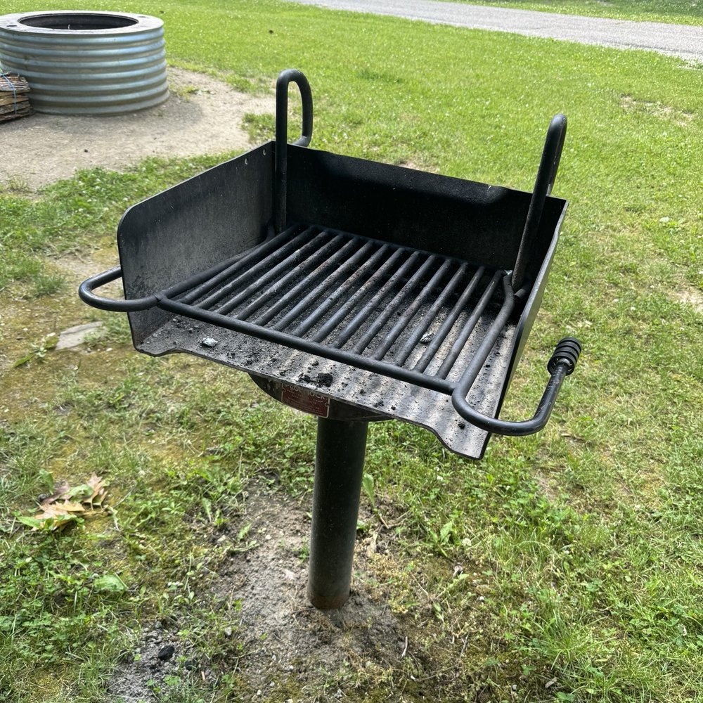 Hayes State Park Headquarters - Grill outside the cabin - Parks Near Me - Onsted, Michigan