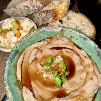 Rory's Place - The chicken liver pate served with their house sourdough bread. - New American Near Me - Ojai, California