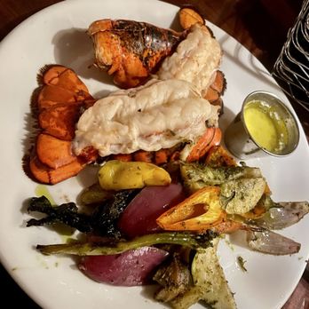 Chart House - Lobster tails with veggie medley. SO good - Seafood Near Me - Dana Point, California
