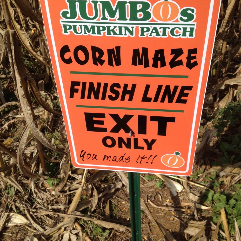 Jumbo's Pumpkin Patch - The real exit - Pumpkin Patches Near Me - Middletown, Maryland