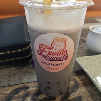 Exotic Sweets - Taro milk tea with bubbles - Bubble Tea Near Me - Baton Rouge, Louisiana