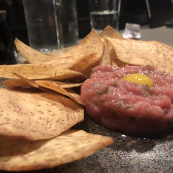 Yamazaru - Otoro tartare with quail egg and taro chips. - Sushi Bars Near Me - Charlotte, North Carolina