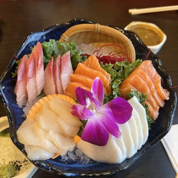Sushi Yama - Sashimi: scallop, yellowtail, escolar & salmon | 7/21/2025 - Japanese Near Me - Tampa, Florida Sushi Yama - Sashimi: scallop, yellowtail, escolar & salmon | 7/21/2025 - Japanese Near Me - Tampa, Florida