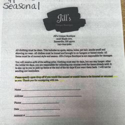 Jill's Unique Boutique - CONSIGNMENT POLICY