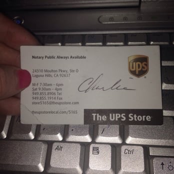 The UPS Store - Here is all the info if you need with Charlie, the awesome manager, who helped me's name on it! - Printing Services Near Me - Laguna Hills, California The UPS Store - Here is all the info if you need with Charlie, the awesome manager, who helped me's name on it! - Printing Services Near Me - Laguna Hills, California