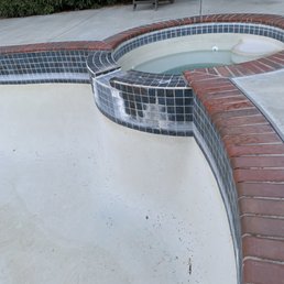 original pool & Jacuzzi drained before construction