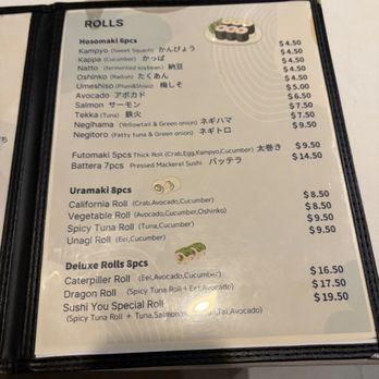 Sushi You - menu - Sushi Bars Near Me - Honolulu, Hawaii Sushi You - menu - Sushi Bars Near Me - Honolulu, Hawaii