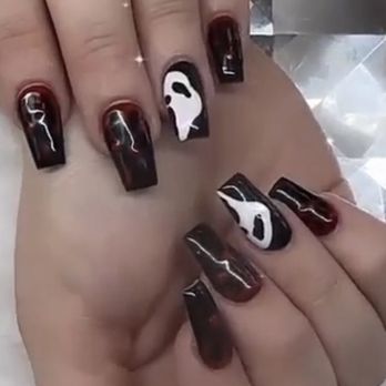 Lv Nails & spa - Halloween scream nails! - Nail Salons Near Me - Henderson, Nevada