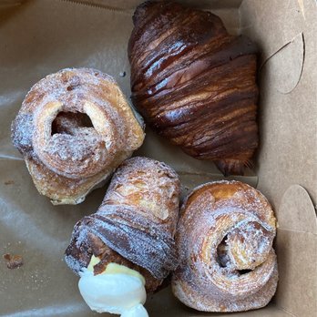 Bakery Four - Two morning buns, regular croissant and a lemon cruffin. - Bakeries Near Me - Denver, Colorado