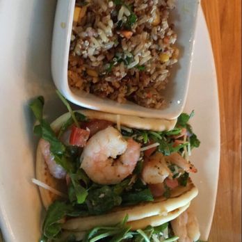 BJ's Restaurant & Brewhouse - Shrimp and Aragula Pita Tacos $11.75 Meat was dry - New American Near Me - Melbourne, Florida BJ's Restaurant & Brewhouse - Shrimp and Aragula Pita Tacos $11.75 Meat was dry - New American Near Me - Melbourne, Florida