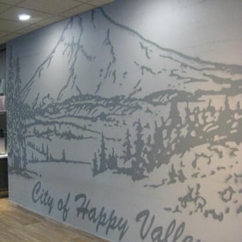 McDonald's - A mural of pastoral Happy Valley with Mt. Hood in the background. - Fast Food Near Me - Happy Valley, Oregon McDonald's - A mural of pastoral Happy Valley with Mt. Hood in the background. - Fast Food Near Me - Happy Valley, Oregon