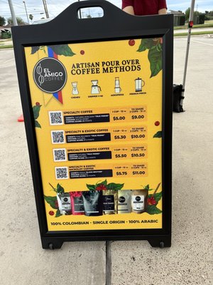 Menu photo 1 El Amigo Coffee Laredo, TX