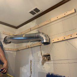 Work in progress. Building the duct for the hood and the cover for it Work in progress. Building the duct for the hood and the cover for it