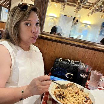 Filippi's Pizza Grotto - Happpy wife !  Seafood pasta. - Italian Near Me - Napa, California