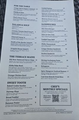 Menu photo 2 The Terrace Irvine, CA