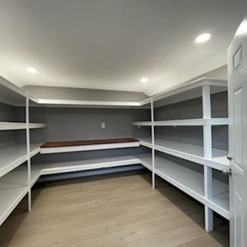 Handyman Home Pros - We transformed this backyard outbuilding with flooring, drywall, can lights, and shelving. - Handyman Near Me - Frisco, Texas