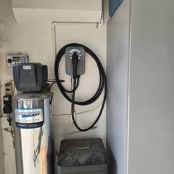 Chargepoint Electric EV Charger Installation. Tight fit but still fully functional