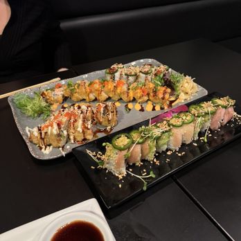 SUSHI KOI - Alaskan Roll, California roll, dynamite roll, and hamachi garlic ponzu roll - Sushi Bars Near Me - St Louis, Missouri SUSHI KOI - Alaskan Roll, California roll, dynamite roll, and hamachi garlic ponzu roll - Sushi Bars Near Me - St Louis, Missouri