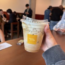 Pandan Latte w Cream Top