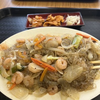 The Taste - Japchae with shrimp! Delicious!! - Korean Near Me - Denton, Texas The Taste - Japchae with shrimp! Delicious!! - Korean Near Me - Denton, Texas