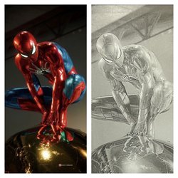Brockville Glass Etching - Spiderman Etched Srt