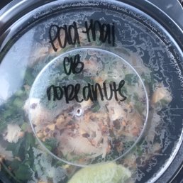 You can probably see the sprinkle of peanuts underneath the lid. You can probably see the sprinkle of peanuts underneath the lid.
