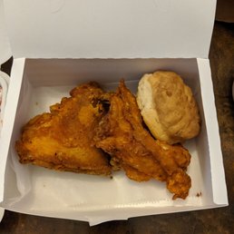 2 piece chicken and biscuit (side is on another pic) 2 piece chicken and biscuit (side is on another pic)