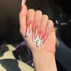 Cali Nails & Spa - Square hello kitty French tip