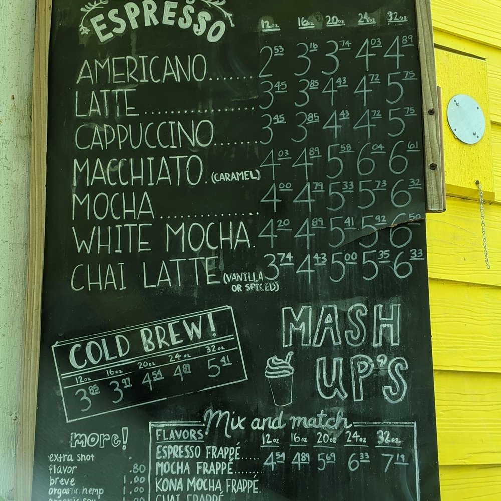 Drive thru drinks menu (Aug 2020) Drive thru drinks menu (Aug 2020)