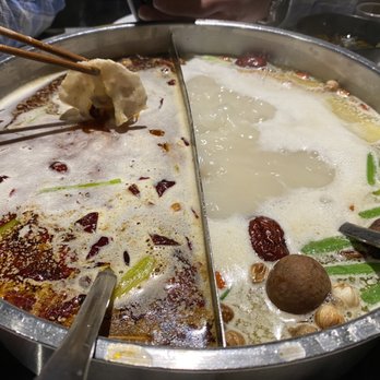 Happy Lamb Hot Pot - half/half pot, love the food cooked without sauce. - Chinese Near Me - Flushing, New York Happy Lamb Hot Pot - half/half pot, love the food cooked without sauce. - Chinese Near Me - Flushing, New York