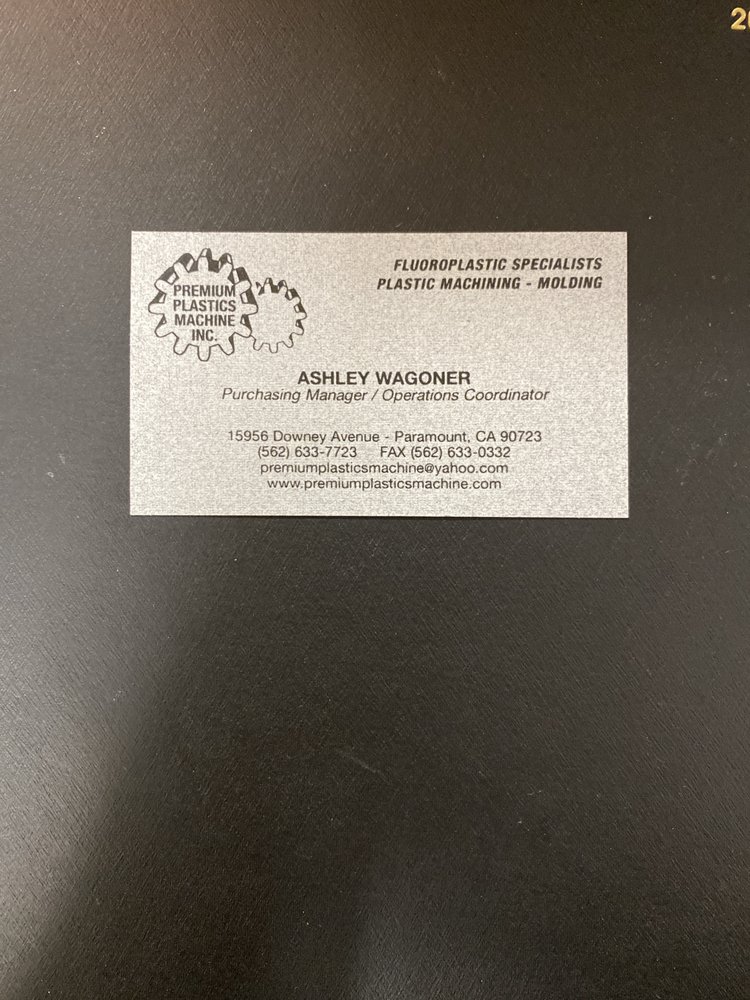 PREMIUM PLASTICS MACHINE Open for Business 15956 Downey Ave