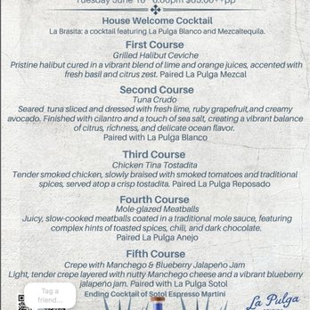 Erling Jensen Small Bites - Every month they do some kind of special dinner/wine tasting. This is for a tequila tasting w/a fantastic menu to boot! - New American Near Me - Memphis, Tennessee