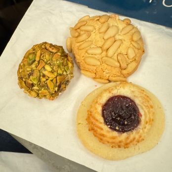 F Monteleone Bakery & Cafe - Pistachio cookie, pignoli cookie, and one with jam and almond paste- all must orders! - Bakeries Near Me - Brooklyn, New York F Monteleone Bakery & Cafe - Pistachio cookie, pignoli cookie, and one with jam and almond paste- all must orders! - Bakeries Near Me - Brooklyn, New York