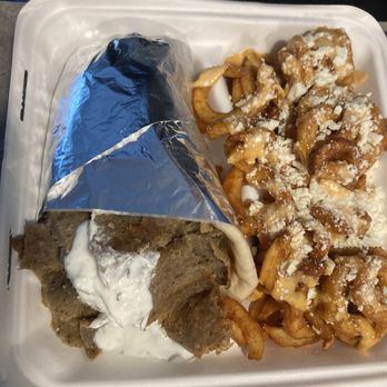 Grab A Gyro - Lamb Gyro with Fries done Greek style - Mediterranean Near Me - Portland, Oregon Grab A Gyro - Lamb Gyro with Fries done Greek style - Mediterranean Near Me - Portland, Oregon