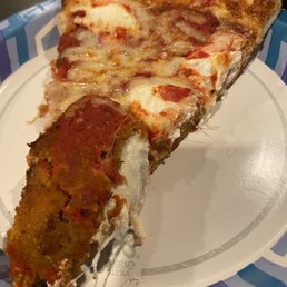 Slice of Eggplant Rollatini Pizza