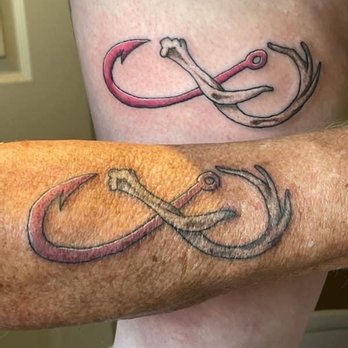 New York Tattoo and Body Piercing Studio - My tattoo on top dads tattoo on the bottom - Tattoo Near Me - Forked River, New Jersey New York Tattoo and Body Piercing Studio - My tattoo on top dads tattoo on the bottom - Tattoo Near Me - Forked River, New Jersey