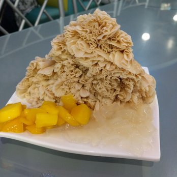 Nu Cafe - Milk tea hill with mango and lychee - Ice Cream & Frozen Yogurt Near Me - Houston, Texas Nu Cafe - Milk tea hill with mango and lychee - Ice Cream & Frozen Yogurt Near Me - Houston, Texas