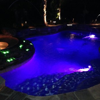 Vision Pools - Backyard Night Time Oasis. - Pool & Hot Tub Service Near Me Vision Pools - Backyard Night Time Oasis. - Pool & Hot Tub Service Near Me