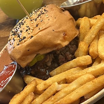 Heritage Beer - Chopped Brisket Sandwich with seasoned fries - Breweries Near Me - Oceanside, California Heritage Beer - Chopped Brisket Sandwich with seasoned fries - Breweries Near Me - Oceanside, California