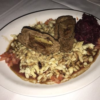 Mader's - Rouladen with red cabbage instead of spinach. - German Near Me - Milwaukee, Wisconsin