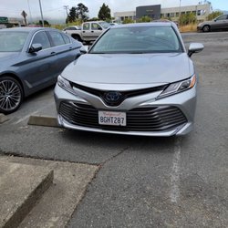 Redwood Pet Clinic - Only four parking spots out front, and this guy takes two spots with their bad parking skills