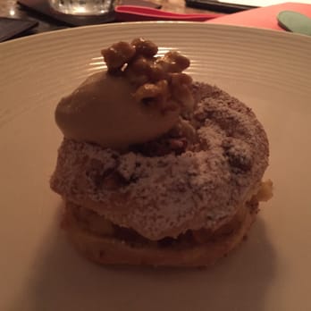 Bacchanalia - Georgia September wonder - pastry, marscapone, popcorn, with a hint of popcorn and maybe peanut. Amazing - New American Near Me - Atlanta, Georgia Bacchanalia - Georgia September wonder - pastry, marscapone, popcorn, with a hint of popcorn and maybe peanut. Amazing - New American Near Me - Atlanta, Georgia
