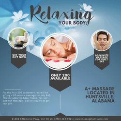 A+ Massage - Good discount only for Thanksgiving and Christmas gifts !!!