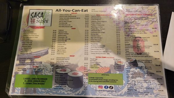 Menu photo 2 Sasa Sushi Las Vegas, NV Menu photo 2 Sasa Sushi Las Vegas, NV